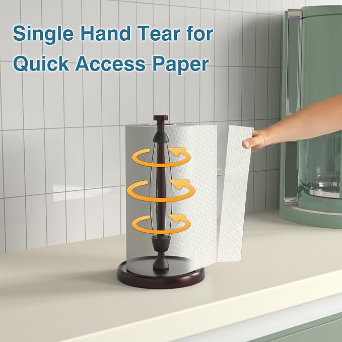 Oil Rubbed Bronze Paper Towel Holder Countertop, Bronze Kitchen Accessories - Image 3