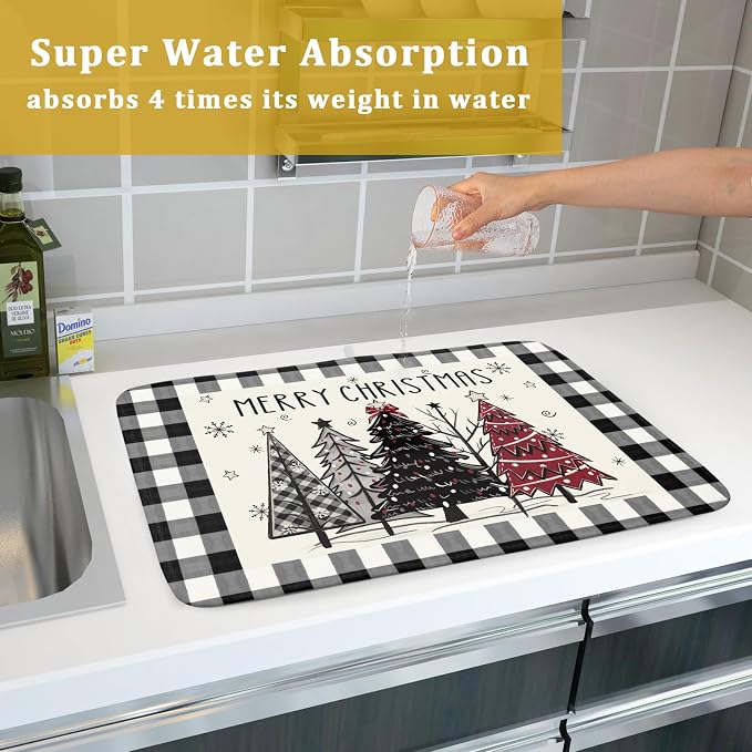 Merry Christmas Tree Dish Drying Mat - Image 7
