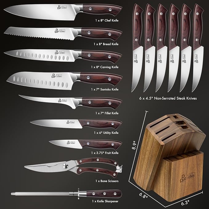 DDF iohEF Kitchen Knife Set, 16-Piece Knife Sets - Image 2
