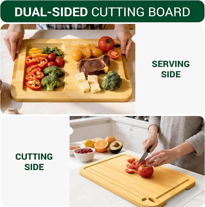 13 x 9.5 inch Bamboo Cutting Boards - Image 5