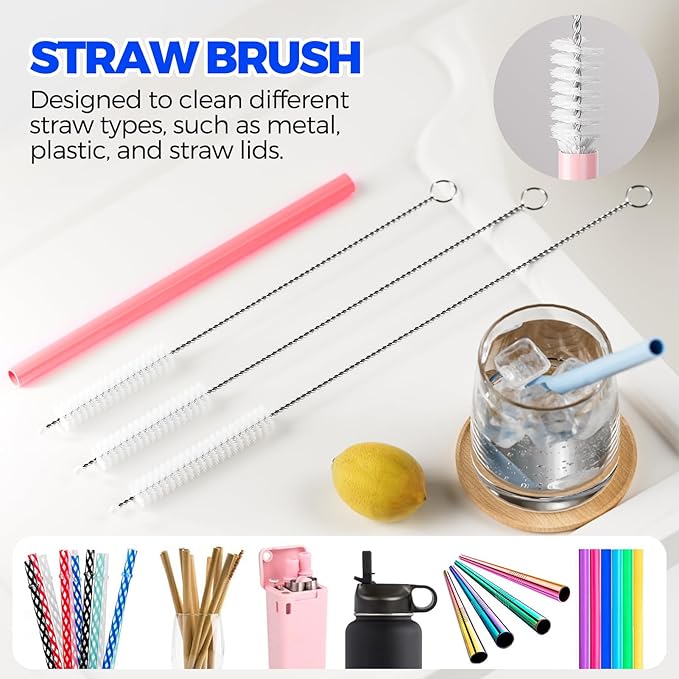 6 Pack Holikme 4 in 1 Cup Lid Cleaning Brush Set - Image 5