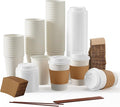 12 oz Paper Coffee Cups, Disposable Paper Coffee Cup by JOLLYPARTY