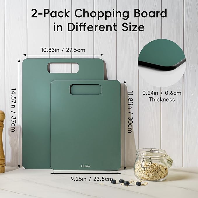 Wood Fiber Cutting Board Set of 2, Dishwasher Safe, Non-Toxic Cutting Board - Image 5