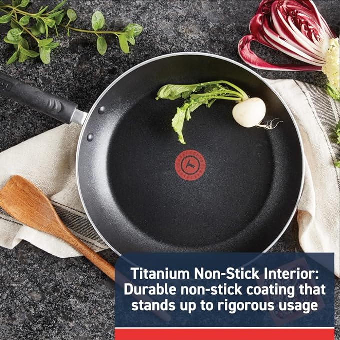 T-fal Experience Nonstick Cookware Set 12 Piece, Oven Broiler Safe 350F - Image 3