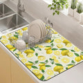 Kitchen Countertop Dish Drying Mat, Super Absorbent Coffee Bar Mat by Kuyig+Home