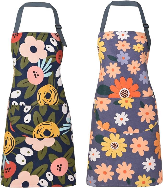 2 Pack Floral Apron for Women by ARBINSON