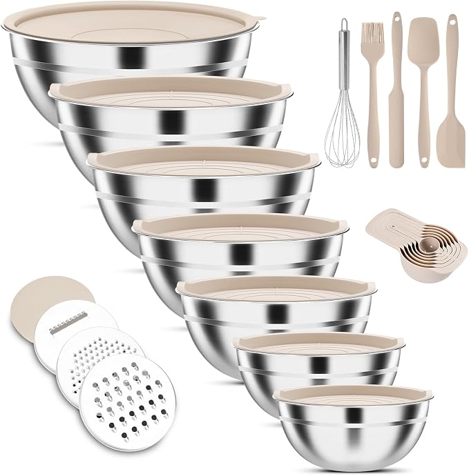 ENVTEK 7-Piece Stainless Steel Mixing Bowls Set by ENVTEK