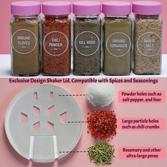 Pink Spice Jars with Labels - Image 7