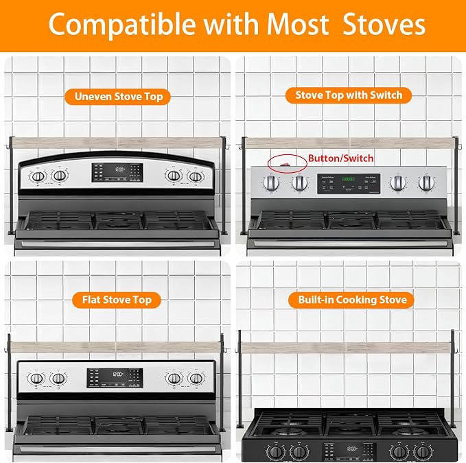 Spice Rack Shelf for Kitchen Stove, Over The Stove Shelf - Image 4