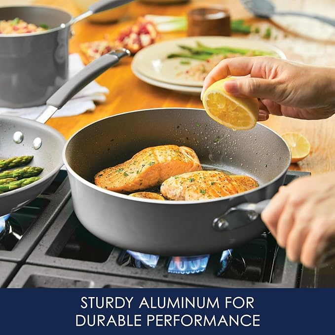 Rachael Ray - 16802 Rachael Ray Cucina Nonstick Cookware Pots and Pans Set - Image 3