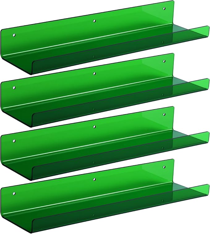 upsimples Acrylic Shelves for Wall Decor, Living Room, Floating Bookshelves for - Image 6