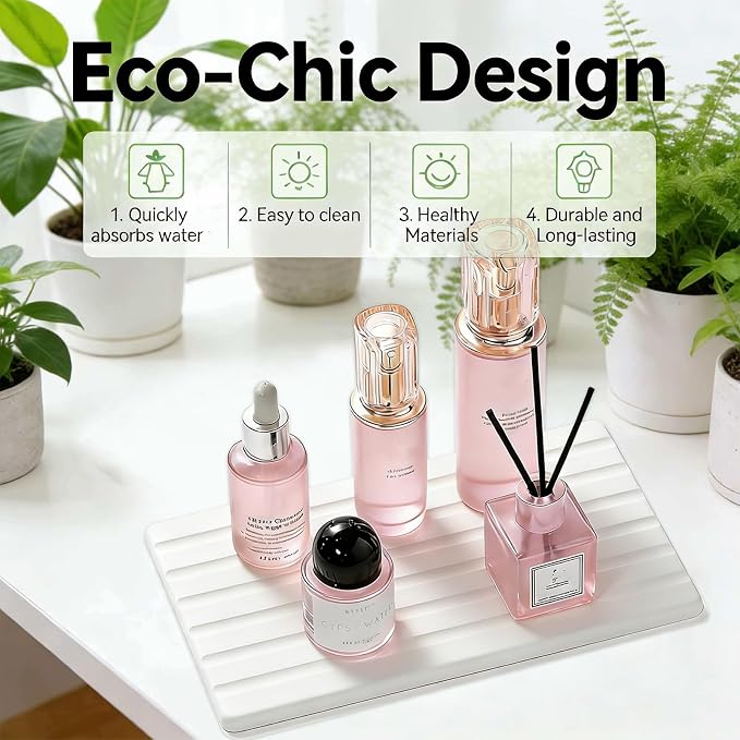 2 PCS Water Absorbing Diatomite Coasters, Stone Drying Mat - Image 7