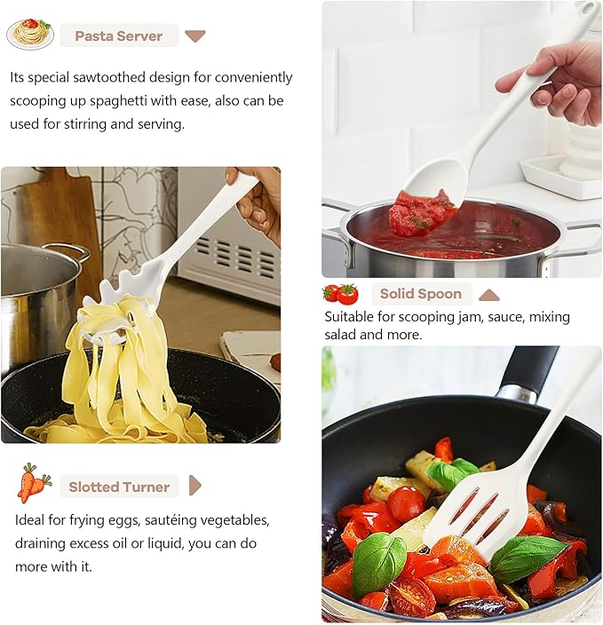 TeamFar Kitchen Cooking Utensils, 446°F Heat Resistant Kitchen Gadgets Tools - Image 5