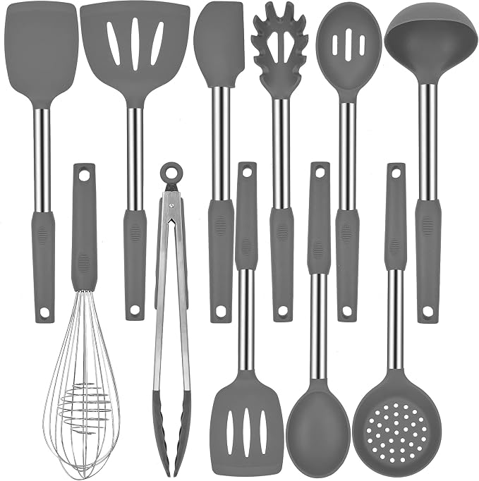 Silicone Kitchen Cooking Utensils Set by BECBOLDF