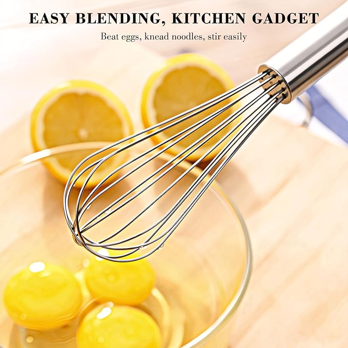 NileHome Stainless Steel Whisk 10" Kitchen Whisk Wisking Tool Kitchen Wisk Wire - Image 4