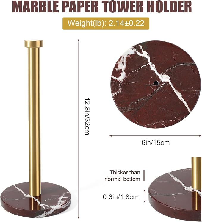 Koville Paper Towel Holder Countertop, Standing Paper Roll Holder - Image 2