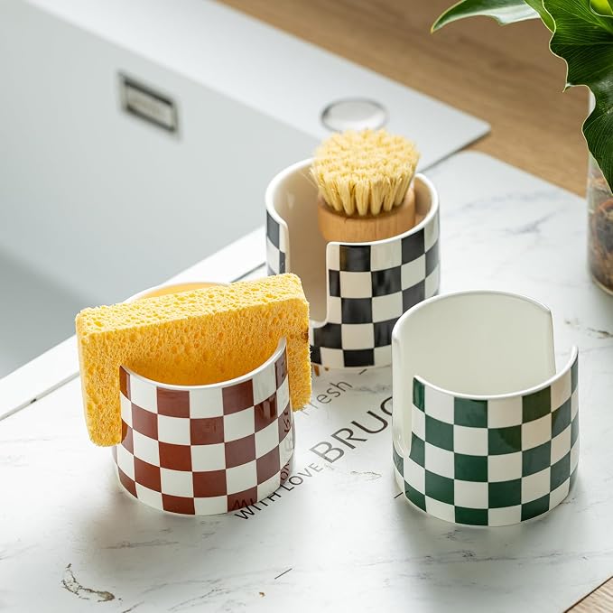 Zoeeker Ceramic Kitchen Sponge Holder, Dish Sponge Holder Suitable - Image 7