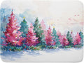 Decorative Christmas Dish Drying Mats Pink Green Xmas Tree Painting Rack by Giwawa