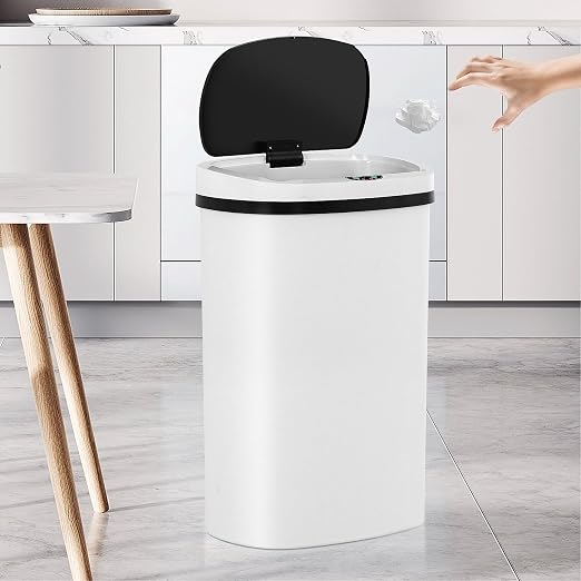 13 Gallon Trash Can, 50Liter Plastic High-Capacity Automatic Kitchen Trash Can - Image 9