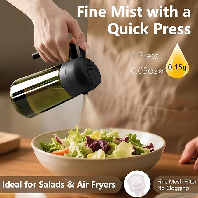 SWEET VIEW - Olive Oil Sprayer for Cooking, 16oz/470ml Glass Light-Proof Oil - Image 3
