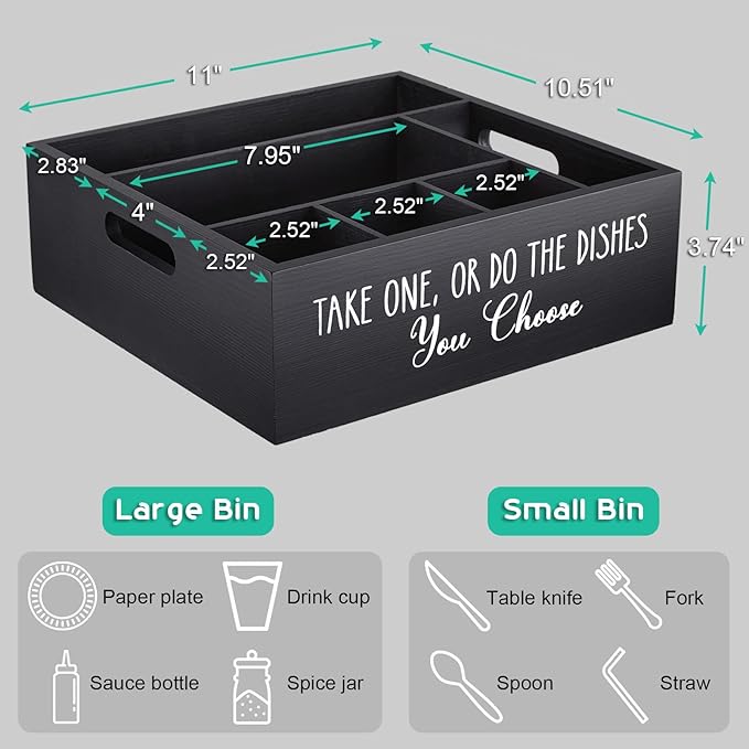 ALELION Paper Plate Dispenser for Countertop - Image 7