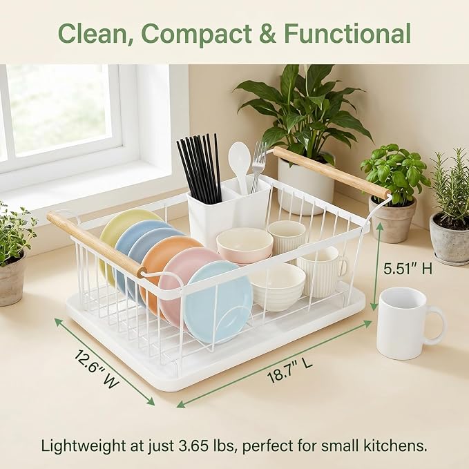 Dish Racks for Kitchen Counter, Thickened Metal Dish Drying Rack - Image 2