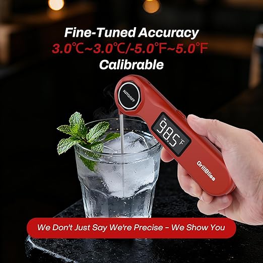 Instant Read Meat Thermometer, GrillBliss USB-C Rechargeable Digital Food - Image 5