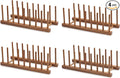 HBlife 4pcs Acacia Wooden Dish Dying Rack Pot Lid Plate Organizer Holder by HBlife