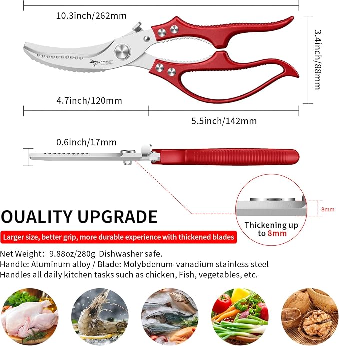 MAD SHARK Professional Heavy Duty Poultry Shears - Image 2