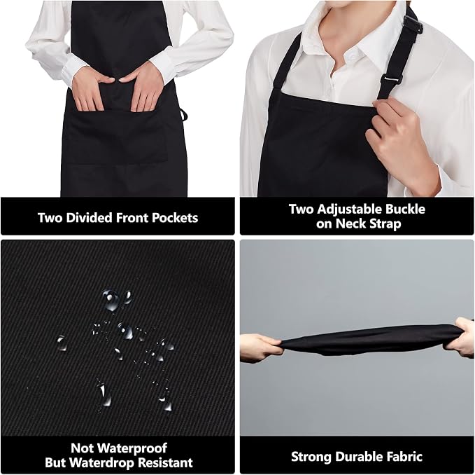 Jubatus 12 Pack 100% Cotton Aprons Bulk - Image 5
