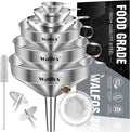 Stainless Steel Funnel, Walfos 6 Different Sizes of Kitchen funnels by Walfos
