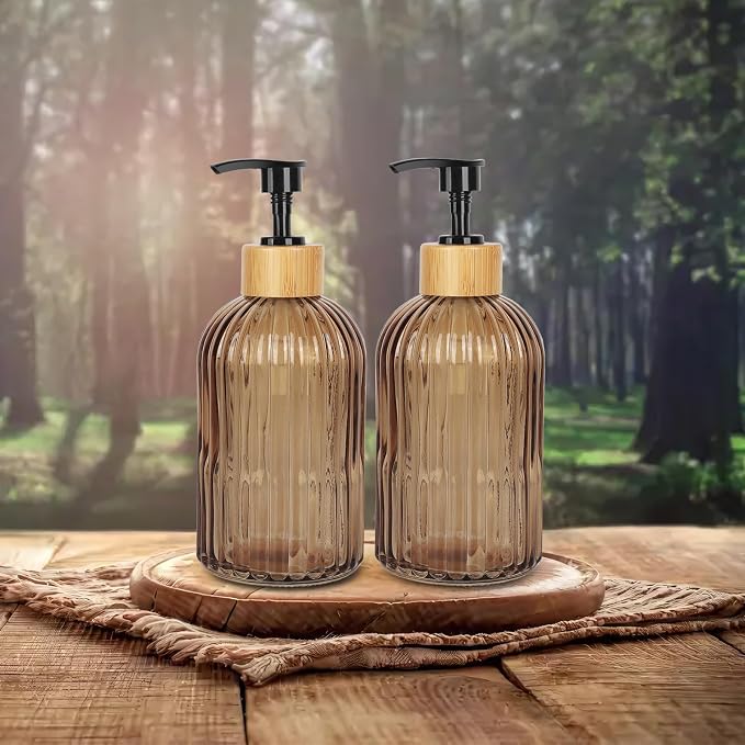 Amber Glass Soap Dispenser - Image 6