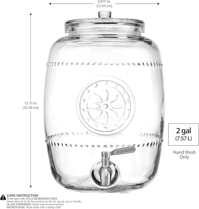 2.5 Gallon Glass Beverage Dispenser - Image 4