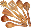 Wooden Spoons for Cooking, Wooden Utensils for Cooking 7 Pcs Wooden Cooking by Gnyonat