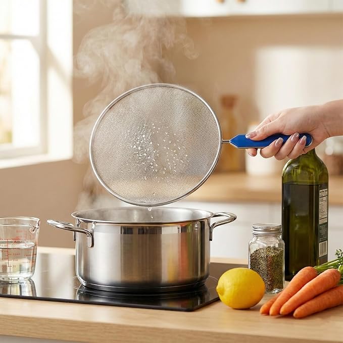 8.3 Inch Grease Splatter Guard for Frying Pan, Stainless Steel Grease Screen - Image 6