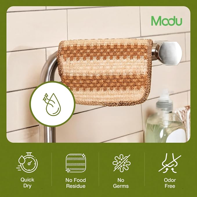 Modu 10 Pcs EcoCorn Dish Sponges Scrubbers – 100% Corn Fiber, Biodegradable - Image 7