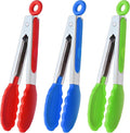HINMAY Mini Tongs with Silicone Tips 7-Inch Serving Tongs by HINMAY
