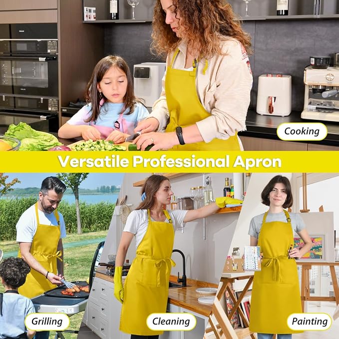 ROTANET Extra Large Apron for Men Adjustable Bib Aprons - Image 6