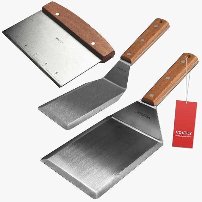 Stainless Steel Metal Spatula Set by VOVOLY
