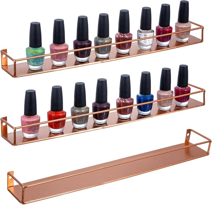 MyGift Modern Copper Metal Wall Mounted Display Racks by MyGiftHome
