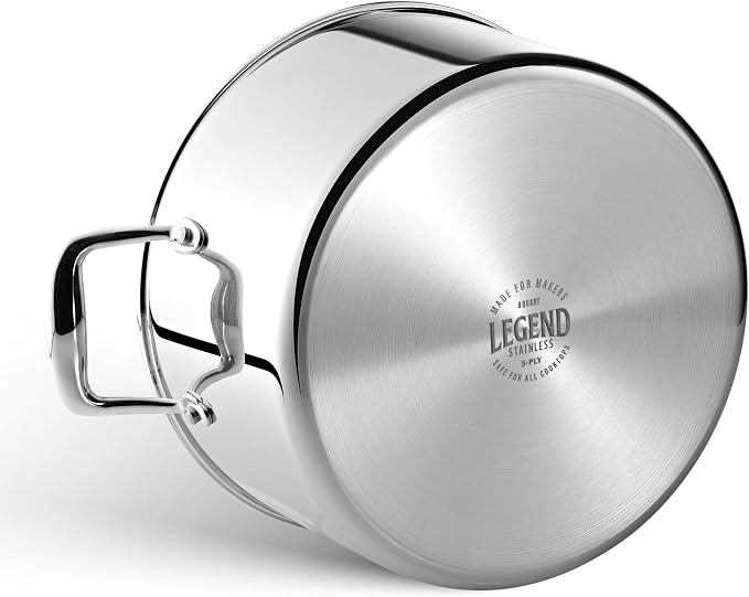 LEGEND COOKWARE 5-Ply Stainless Steel 8-Quart Stock Pot - Image 9