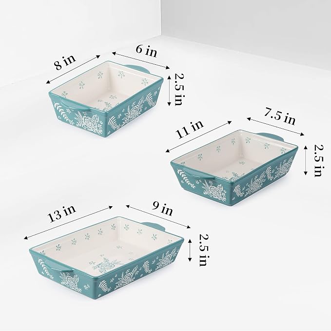 Wisenvoy Casserole Dishes For Oven Baking Dish Ceramic Casserole Dish Lasagna - Image 2