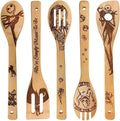 Jack Skellington Wooden Spoons for Cooking Utensils Set by FUTERLY