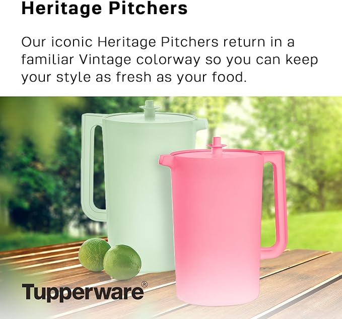 Tupperware Heritage 1 Gallon Pitcher in Mint, Dishwasher Safe and BPA Free - Image 2