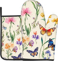Vintage Floral Oven Mitts and Pot Holders Spring Summer Kitchen Accessories Set by DZGlobal
