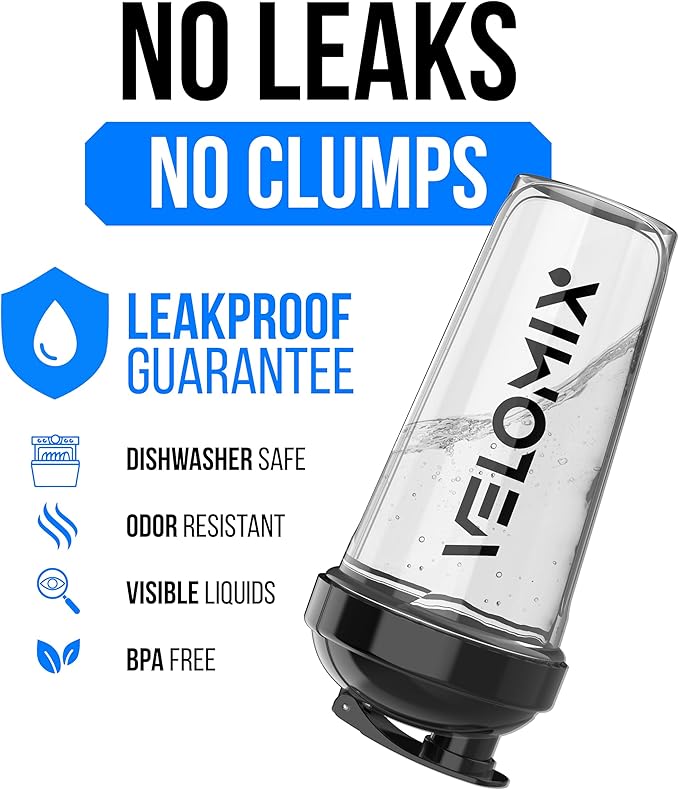 VELOMIX -2 Pack- 28 oz Protein Shaker Bottles - Image 4