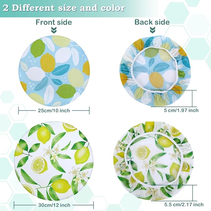 2 Large Reusable Beeswax Bowl Covers - Image 3
