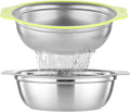 Colander Stainless Steel Microporous, 4QT Large Capacity Rice Strainer by Unknown