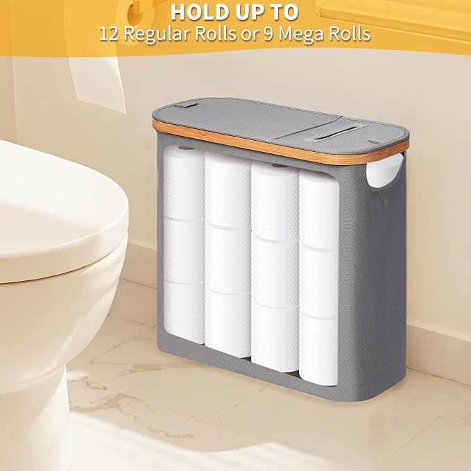 efluky Toilet Paper Storage and Holder 2 in 1, Toilet Paper Storage - Image 3
