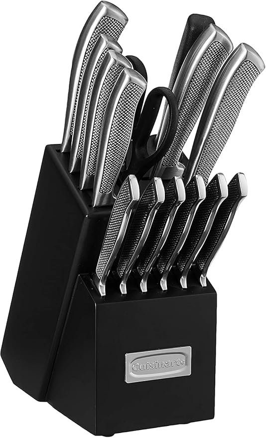CUISINART Block Knife Set, Lightweight, Stainless Steel, Durable & Dishwasher - Image 2